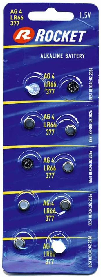 Rocket Alkaline LR66 177 AG4 elementas, 10 vnt.