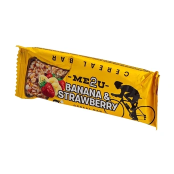 Javainių batonėlis ME2U BANANA&STRAWBERRY, 45 g