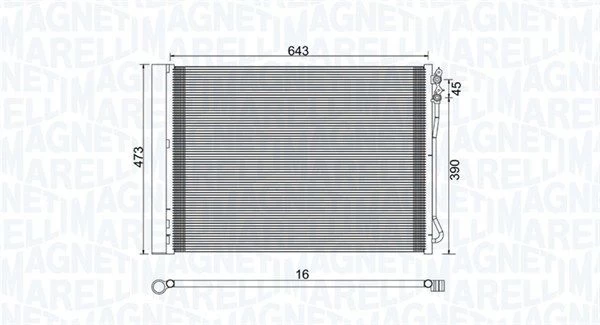 Kondensatorius, oro kondicionierius MAGNETI MARELLI 350203781000