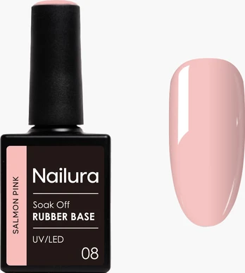 Nailura - Rubber Base 8 - Salmon Pink - 10 ml