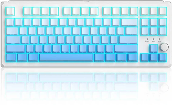 Magegee SKY87 White&Blue Gradient, RGB, Blue Whale Switch, US