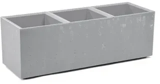 GĖLIŲ Vazonas PLASTIKINIS KARO 90X30X30CM PILKAS