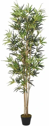 Dirbtinis bambukas, žalios spalvos, 150cm, 828 lapai kaina