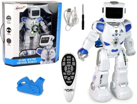 Interaktyvus robotas su nuotolinio valdymo pultu