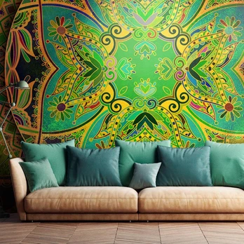 Artgeist Fototapetas - Mandala: Emerald Fantasy