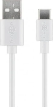 Kabelis USB-C - USB typu A 2.0 Goobay Balta 2m