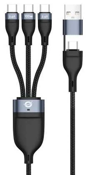 CONCEPTRONIC Kabelis USB-C/-A2.0->3xUSB-C 480Mbs 1.50m sw