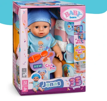 BABY BORN „Click & Play“ Lėlytė JONAS, 43 cm
