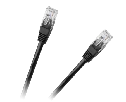 Patchcord UTP 8c kabelis su kištukais 0,5 m CCA juodas