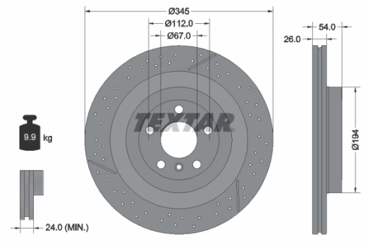 TEXTAR 92307905 Brake Disc
