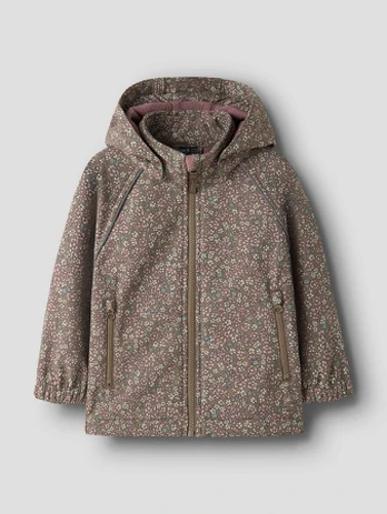 NAME IT Softshell striukė "Gėlynėlis" (Ruda) - 104