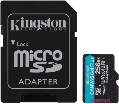 Atminties kortelė Kingston Canvas Go! SDCG4/256GB, 256 GB, 200 Mb/s