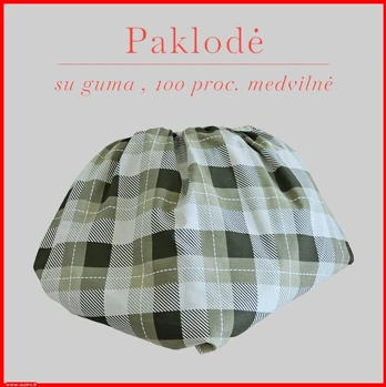 Paklodė su guma - 200x200+30cm.
