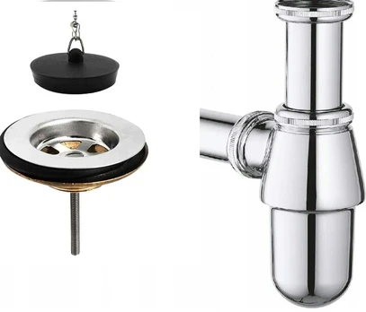 Tycner chromuotas metalinis butelinis praustuvo sifonas