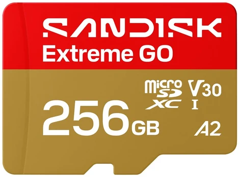 Atminties kortelė SanDisk Extreme GO 256 GB Micro SDXC UHS-I