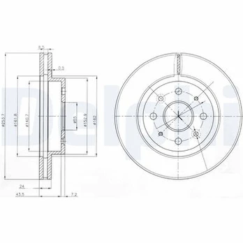 DELPHI BG4019 Brake Disc