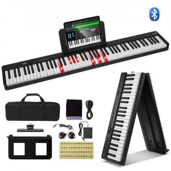 88 klavišų sulankstomas klavišinis pianinas su Bluetooth