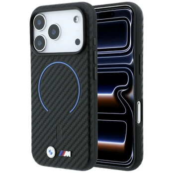 Dėklas BMW M Carbon Printed Ring MagSafe do iPhone 18 Pro Max / 17 Pro Max juoda