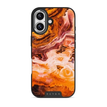 Pumpkin Spice - Orange iPhone 17 Case, Elite Dark (MagSafe) / Silver
