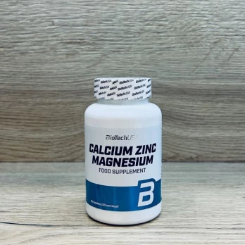 Biotech Calcium Zinc Magnesium - 100 tabl. (atnaujinta sudėtis)
