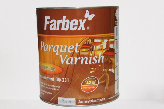 Parketinis lakas FARBEX PF-231, 2,5 l Blizgus,