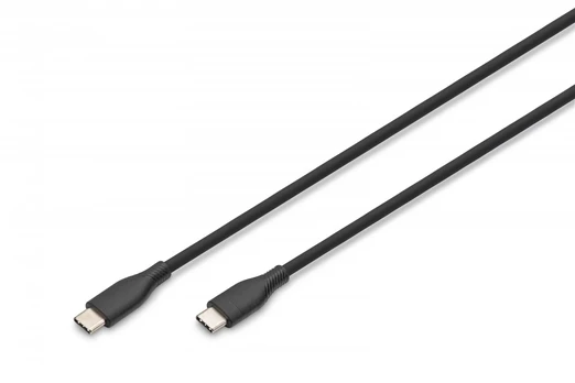 Digitus USB-C 2.0 (ST-ST) 1m Ladekabel Silikon 60W Juodas