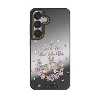 All-Fire - Samsung Galaxy S25 Case, Elite Mirror Dark (Magnetic) / Gold