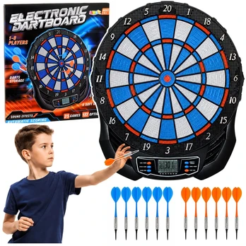 Lean Toys Electronic LCD Dartboard Arcade Game 25 Games 176 Variants