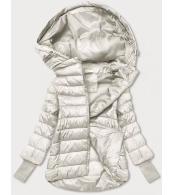 LONG JACKET WITH HOOD BLACK (PM7231) striukė