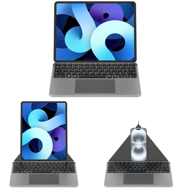 4smarts Universal Wireless Klaviatūra Foldable QWERTZ, sidabrinė (541917)