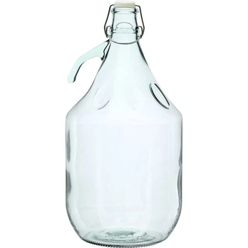 Stiklinis butelis su vielos kamščiu Dama, 5 L