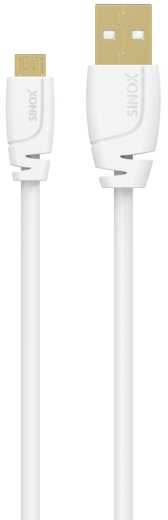 Laikiklis Sinox Micro USB kabelis. 2m. Hvid