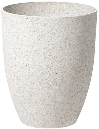 Beliani Gėlių vazonas CROTON 35 cm, kreminė balta
