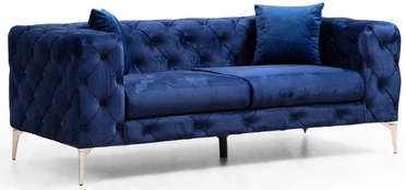 Dvivietė sofa Como-Navy Blue Tamsiai mėlyna kaina