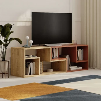 TV stovas, Hanah Home, Glis, Sapphire Oak Cinamonas, 145 x 44,8 x 35