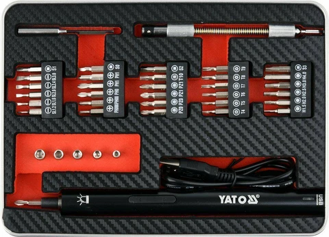 YATO PRECISION ATRUKTUVAS AKU 3.6V SU ANT 39vnt.