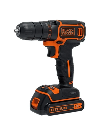 Akumuliatorinis Gręžtuvas - Suktuvas, 18V BDCDC18B-QW, 2 X 1,5 AH, Black&Decker
