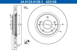 Stabdžių diskas ATE 24.0123-0128.1 kaina