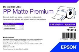 Epson PP MATTE LABEL PREM DIE-CUT/ROLL 76X51MM 535 LABELS kaina