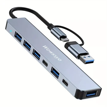 Wowssyo USB-C daugiafunkcinis adapteris (17,78 cm laidas)