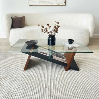 Asir Kavos staliukas, Livello, 105x65 cm, juodas