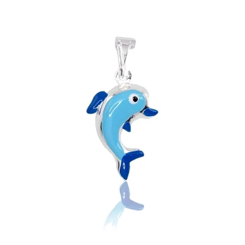 Sidabrinis pakabukas su emaliu „Dolphin“