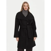 Calvin Klein Vilnonis paltas LV044D557G Juoda Regular Fit