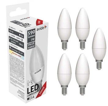 Avide LED lemputė 7W E14 3000K 5vnt