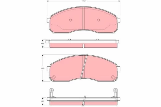 TRW GDB3261 Brake pad set