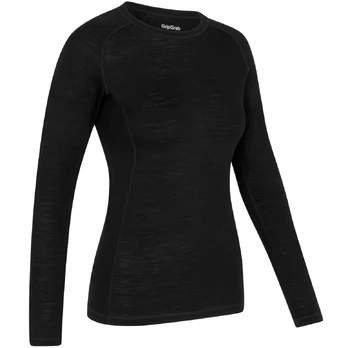 GripGrab Merino Blend moteriški termo marškinėliai | Black, XS