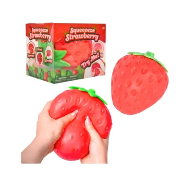 Magy Squishy braškė antistresinis minkomas žaislas didelė