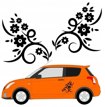 Gėlės lipdukai automobiliui