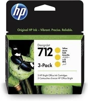 HP 712 3-Pack 29-ml Yellow DesignJet Ink | 3ED79A