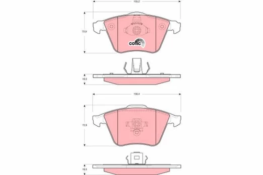 TRW GDB1607 Brake pad set